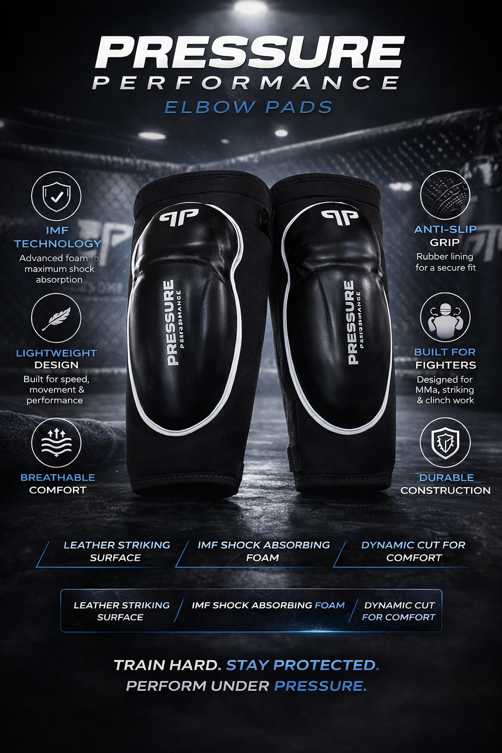 IMF Technology Elbow Pads - MMA, Muay Thai, Kickboxing